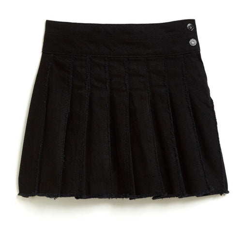 Pleated Side Button Skirt