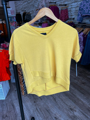 Mustard French Terry Top